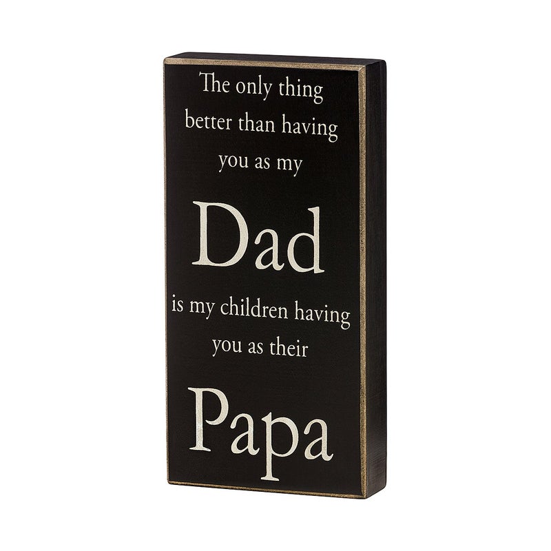 Collins Their Papa Box Decorative Sign